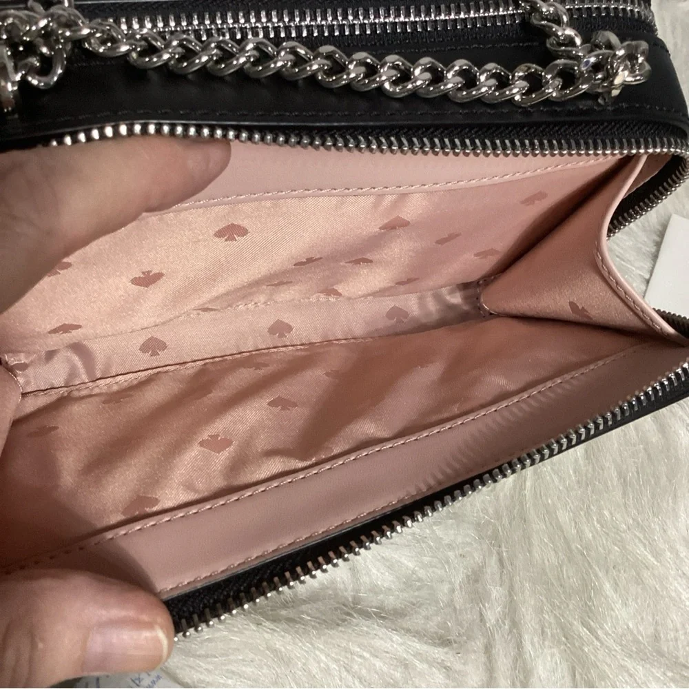 SOLD………Kate Spade Frosty Penguin Double Zip Leather Convertible Shoulder - Picture 12 of 13